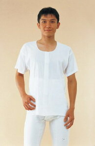 【取寄品】 紳士用前開き 夏用半袖 LL 【 介護用品 福祉用品 衣類 】