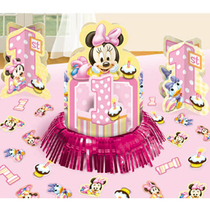 1歳 誕生日 飾り付けベビーミニーのパーティーグッズ 飾り付け テーブルデコキット ディズニーミニー1stバースデー パーティー 1歳誕生日 87 以上節約 バースデー ベビーミッキー ベビーミニー テーブルウェア