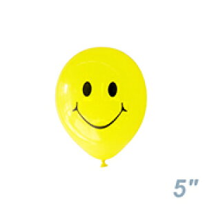 あす楽12時! 【ゴム風船】】GM5インチ(13cm)丸型 スマイル イエロー  ミニサイズ 手のひらサイズ【100枚入り】