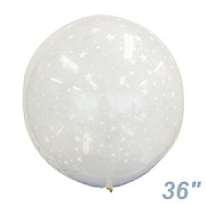 巨大 91センチ あす楽12時! 【スパークバルーン バルーンスパーク ゴム風船】結婚式 大きい 丸型 球体 SM36インチ(91cm)丸型 スターアラウンド クリスタルクリア  1枚