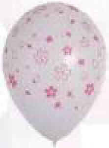 あす楽12時! 【ゴム風船】サクラアラウンド  ホワイト5インチ丸型100個入り/袋【KIS00031】