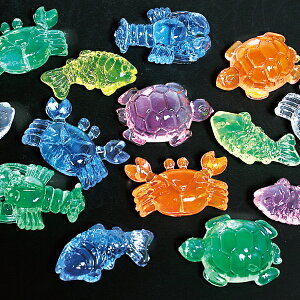 入荷待ち 縁日すくい ジュエルアイス アクリルアイス 蛍光クリア 海の仲間 1kg 1袋 KISJI62661