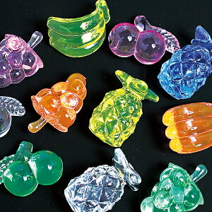 入荷待ち 縁日すくい ジュエルアイス アクリルアイス 蛍光クリア ミニフルーツ 1kg 1袋 KISJI62663