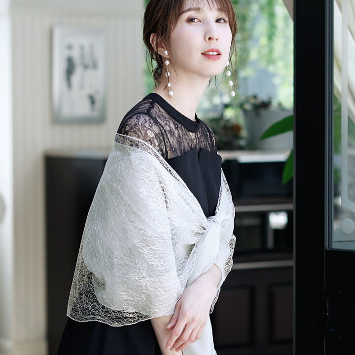 楽天市場】ショール ボレロ ストール ショレロ 結婚式 羽織物 お呼ばれ  