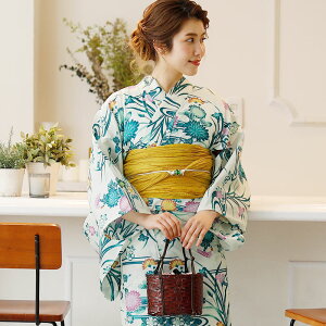 レディース レトロモダン浴衣 帯 浴衣 女性 夏祭り セット 浴衣セット レトロ ゆかた 大人 女の子 下駄 花火大会 4点セット 水色 黄 古典柄 古典 花 花柄 兵児帯 お祭り ユカタ 夏 可愛い 花火