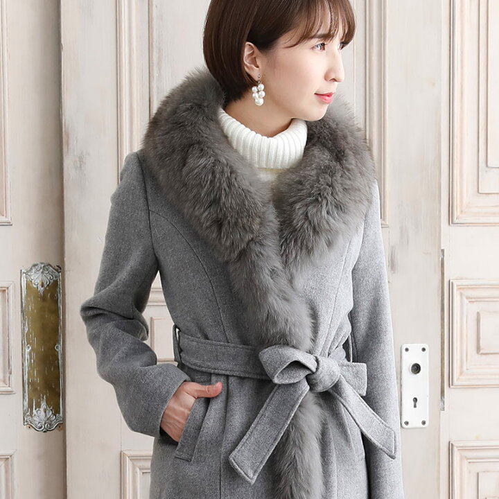 新品未使用】ウールロングコート 赤 フォックスファーポケット 楽天市場】ロングコート ウールコート フォックスファーポケット ウールロングコート