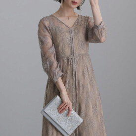 パーティードレス お呼ばれ 上品 顔合わせ フォーマルドレス 小柄 小さいサイズ フォーマル 服装 春 夏 秋 冬 ドレス 体型カバー 大きいサイズ ワンピース 結婚式 20代 30代 40代 50代 150cm 低身長袖あり 袖付き 袖 長袖 七分袖