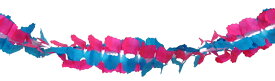 ガーランド 飾り付け ピンク ライトブルー 300cm 日本製 紙製 デコレーション パーティーグッズ 【8点までネコポスOK】
