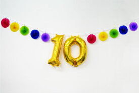 レインボー ミニファンバナー ガーランド 直径10cm 10個入 ウェディング 1歳のお誕生日 飾りつけ LGBT【6点までネコポスOK】