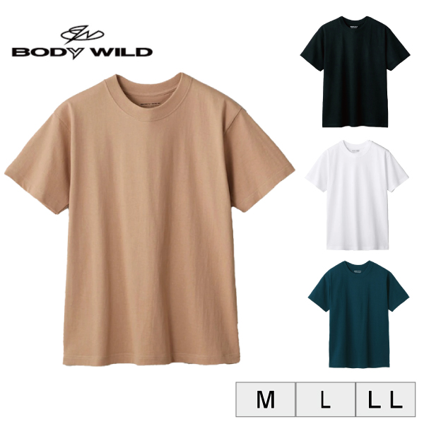 BODYWILD ヘビーウェイトTシャツ 調厚地 綿100％  紳士 メンズ M L LL 半袖 Tシャツ カジュアル ボックスシルエット 丸胴編み