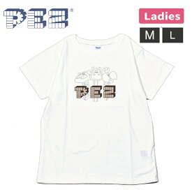 婦人 レディース Tシャツ PEZ M L キャラクター 夏 半袖 かわいい おしゃれ ホワイト 1点までメール便可