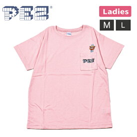 婦人 レディース Tシャツ PEZ M L キャラクター 夏 半袖 かわいい おしゃれ ピンク 1点までメール便可