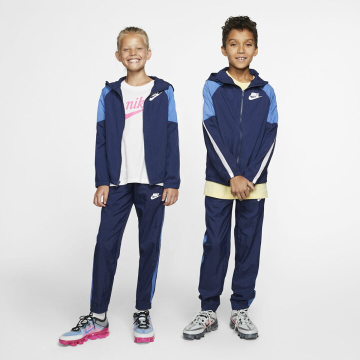 楽天市場 ナイキ ウインドブレーカー 上下セット キッズ ジュニア 男の子 女の子 ウィンドブレーカー Nike 130cm 140cm 150cm 160cm ウーブン トラックスーツ スポーツウェア ジャケット ロングパンツ 部活 クラブ 運動 体操服 おしゃれ 小学生 体育 Party Palette