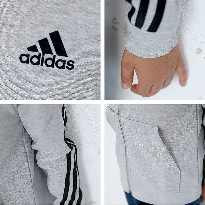 楽天市場 アディダス スウェット パーカー 羽織り キッズ ジュニア 男の子 女の子 110 1 130 140 150 160cm スポーツ ブランド 子供服 長袖 ジップパーカー ジャケット 修学旅行 長袖 ファスナー フルジップ パーカー スエット B 3s Ixb46 Adidas Party