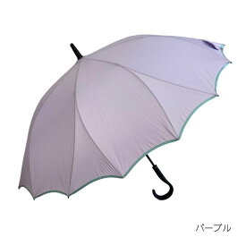 風で裏返っても戻る 耐風 一枚張り 桜骨 シームレス グラスファイバー サクラみたいな形の骨の傘 レディース 親骨60cm 雨傘 長傘 丈夫 風に強い 16本骨 桜骨 花みたいな傘 　骨が多い