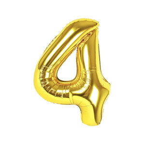 【 数字 風船 約40cm Sサイズ 空気入れ ストロー &説明書付 ゴールド 】 小さい ナンバー バルーン パーティー 1歳 2歳 3歳 飾り付け 誕生日 結婚式 100日祝い 飾り バースデー イベント 1歳 2歳 3