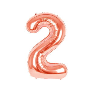 【 数字 風船 約40cm Sサイズ 空気入れ ストロー &説明書付 ローズゴールド 】ナンバーバルーン パーティー 1歳 2歳 3歳 飾り付け 誕生日 結婚式 100日祝い 飾り バースデー イベント 1歳 2歳 3歳