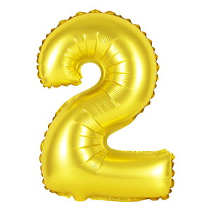アウトレット 在庫処分価格【 数字 風船 約40cm Sサイズ 空気入れ ストロー&説明書付 ゴールド 】 小さい ナンバー バルーン パーティー 1歳 2歳 3歳 2歳飾り付け 誕生日 結婚式 100日祝い 飾り