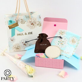【あす楽 14時〆 土日も出荷】 PAUL & JOE BEAUTE(ポール ＆ ジョー ボーテ) 【パリジェンヌ ギフトセット B】ハンドタオル ＋ 鏡 ＋ ソープフラワーブーケ (ラッピング済)【季節のソープフラワーブーケ】