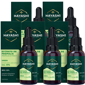 【あす楽 14時〆 土日も出荷】 HAYASHI(林) プロポリスエキス エクストラ 30ml 5本セット 抗菌 天然の抗菌物質 免疫 グリーンプロポリス エキス 液体 サプリメント サプリ ブラジル産 高品質 高濃度 健康食品 喉 免活