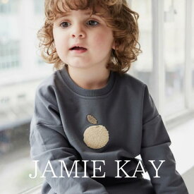 JAMIE KAY 「Organic Cotton Damien Sweatshirt - Smoke」 子供服 3ヶ月 4ヶ月 5ヶ月 6ヶ月 1歳 2歳 男の子 トレーナー トップス 海外子供服