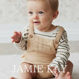 JAMIE KAY 「Organic Cotton Samy Playsuit - Champayne」 子供服 3ヶ月 4ヶ月 5ヶ月 6ヶ月 1歳 女の子 男の子 ロンパース 海外子供服