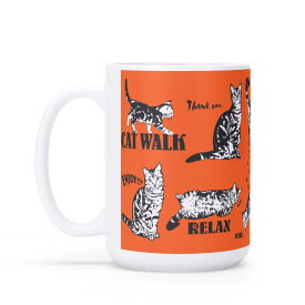 【直送品 同梱不可品】 CAT_K_RR(マグカップホワイト) マグカップホワイト ユニセックス アクセサリー 全て 動物 猫 ねこ ペット cat アニマル アメリカンショートヘア アメショ アメショー cats