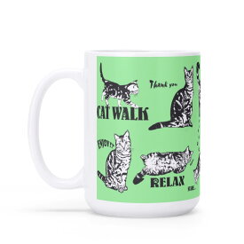 【直送品 同梱不可品】 CAT_K_LG(マグカップホワイト) マグカップホワイト ユニセックス アクセサリー 全て 動物 猫 ねこ ペット cat アニマル アメリカンショートヘア アメショ アメショー cats