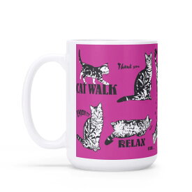 【直送品 同梱不可品】 CAT_K_PP(マグカップホワイト) マグカップホワイト ユニセックス アクセサリー 全て 動物 猫 ねこ ペット cat アニマル アメリカンショートヘア アメショ アメショー cats