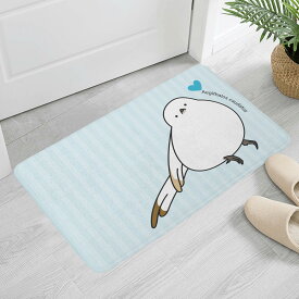 【直送品 同梱不可品】 lovely シマエナガ(ふんわりドアマット) ふんわりドアマット ユニセックス ホームデコレーション 動物 ブルー 鳥 シマエナガ 生き物 キャラクター 学名 かわいい 癒し