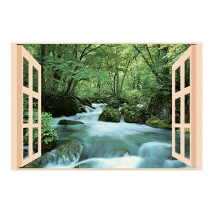 【楽天倉庫直送】お風呂のポスター 四季彩 夏 奥入瀬の渓流バス用品 お風呂 ポスター 浴室 簡単に貼り付け 風景 防水