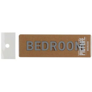 【メール便】 ハイロジック 24796 表札 プレート PICT LIFE. BEDROOM グレー 1枚入【お寄せ品、返品キャンセル不可。欠品終売時連絡あり】