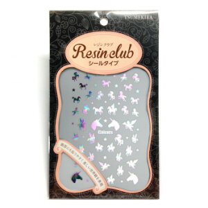 【メール便】 レジンクラブ レジンシール ユニコーン・ペガサス メタリックレインボー RC-UNI-103【お寄せ品、返品キャンセル不可。欠品終売時連絡あり】
