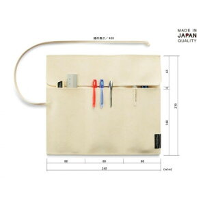 日本製 SAKI(サキ) ロールペンケース・合皮 オフホワイト P-660【お寄せ品、返品キャンセル不可。欠品終売時連絡あり】