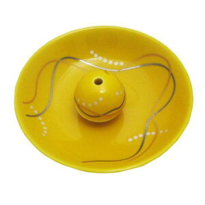 薫寿堂 有田焼 香立付香皿 華かんざし(黄釉) 3192【お寄せ品、返品キャンセル不可。欠品終売時連絡あり】