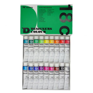 ニッカー絵具 デザイナースカラー 18色セットN DC20ML18N【お寄せ品、返品キャンセル不可。欠品終売時連絡あり】
