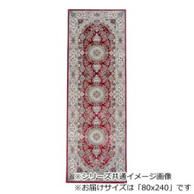 【直送品】ロイヤル ベルギー製モケット織り 廊下敷 レッド 80x240cm R1487624RE【お寄せ品、返品キャンセル不可。欠品終売時連絡あり】