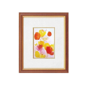 1302240 いわさきちひろインチ額タテ(ちひろ絵はがき一枚入り) 1408840・花の夢【お寄せ品、返品キャンセル不可。欠品終売時連絡あり】