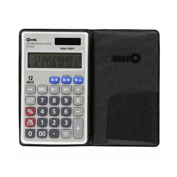 12桁表示の手帳サイズの電卓 オーム電機 OHM 12桁手帳サイズ電卓 KCL-002 定価の67％ＯＦＦ 割引不可 情熱セール 返品キャンセル不可