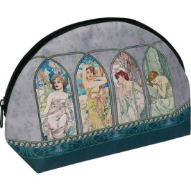 【メール便】 ユーパワー 名画マルチポーチ ミュシャ「時の流れ」 AU-00814【お寄せ品、返品キャンセル不可。欠品終売時連絡あり】