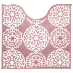 カラーショップ トイレ足元マット レース スモークピンク ヨコズナクリエーション【お寄せ品、返品キャンセル不可。欠品終売時連絡あり】