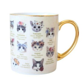 とことこサーカス マグカップ 猫/ネコ 「fleurs＆chats」 KT-MG-004【お寄せ品、返品キャンセル不可。欠品終売時連絡あり】