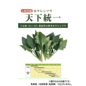 【直送品】小林種苗 ホウレンソウ種子 天下統一　7237　L　1リットル【お寄せ品、返品キャンセル不可。欠品終売時連絡あり】