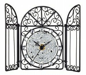 【直送品・大感謝価格 】ワイヤーモザイククロック ブラックorホワイト