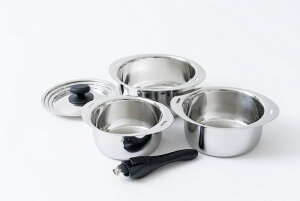 【直送品・大感謝価格】十得鍋 セットアイテム JN-ST-1 ソースパン3サイズ 兼用蓋 片手ハンドル 2020STAGE GIFT CATALOG 229シリーズ