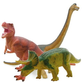 【直送品・ヘルシ価格】NEWビニールモデル人気恐竜3体セット ティラノサウルス、トリケラトプス、ブラキオサウルス 70673-70640-70670 誕生日 クリスマス プレゼント 男の子 恐竜 おもちゃ
