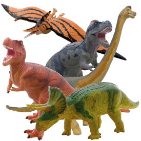 【直送品・ヘルシ価格】NEWビニールモデル人気恐竜5体セット ティラノサウルス、トリケラトプス、ブラキオサウルス、プテラノドン、羽毛ティラノサウルス(70673-70640-70670-70671-70688)(FD-309/FD-303/FD-306/D-307/FD-313) 恐竜 おもちゃ
