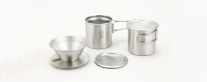 【直送品】二重マグカップペア&ドリッパーセット PY-C008 直径75×72mm 129g 200ml 2021 STAGE GIFT CATALOG 229シリーズ【ヘルシ価格】アウトドア キャンプ用食器 カップ キッチンアイテム