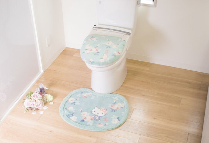 楽天市場】【直送品】トイレマット 55×60cm ピンク/ブルー ハロー 