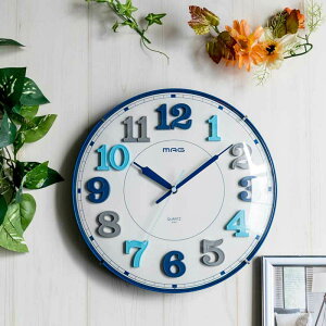 【直送品】MAG マグ 掛時計 タイムブロック W-801 BU-Z 高さ308x横幅308x奥行57mm 2024 MAG カタログ【割引不可品】インテリア 時計 クロック 掛け時計 壁掛け時計